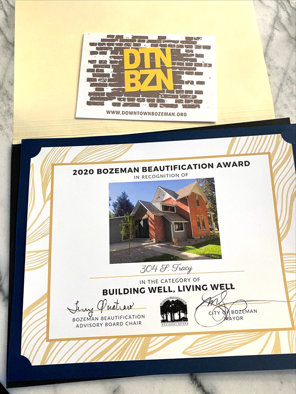 2020 Bozeman Beautification Award